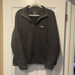 L.L. Bean Charcoal Fleece Pullover